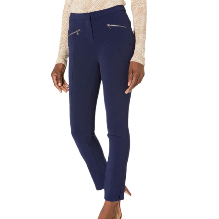 Nwt Ramy Brook Navy Lee Stretch Crepe Pant - Sz 0